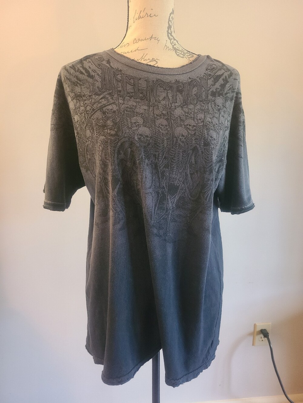 Rare Vintage Affliction Army Of Darkness Distressed Tee